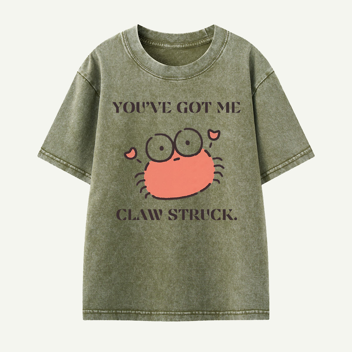 You’ve Got Me Claw Struck Crab Kids Washed T-Shirt
