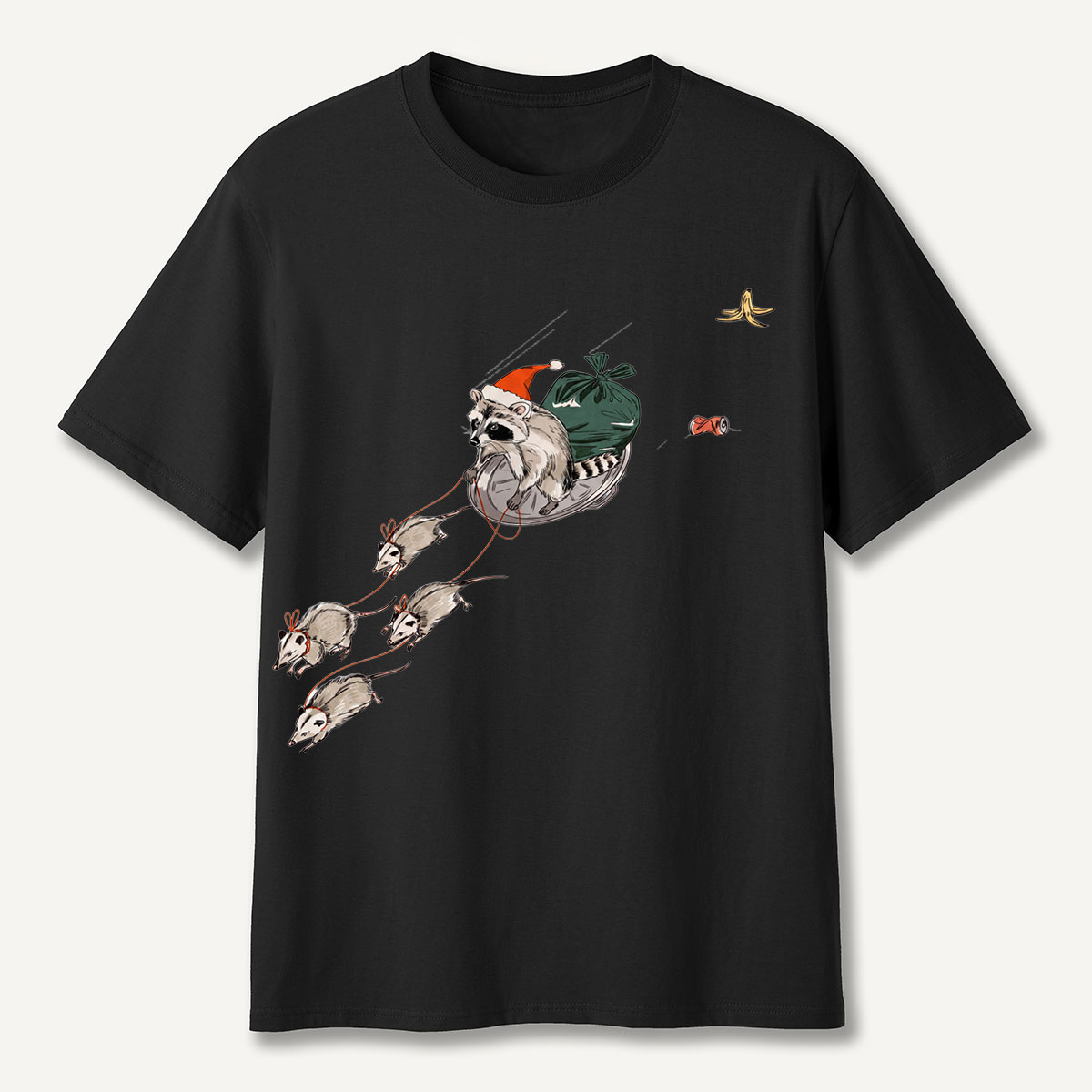 Holiday Possum Sleigh Funny Christmas T-Shirt