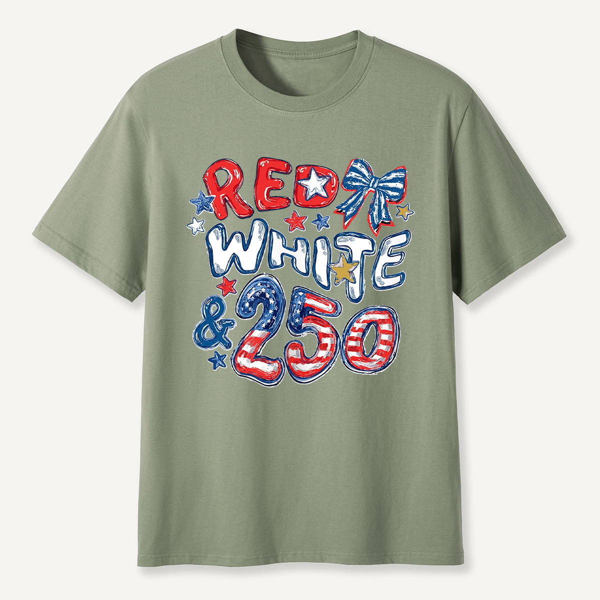 Red White and 250 Flag T-Shirt