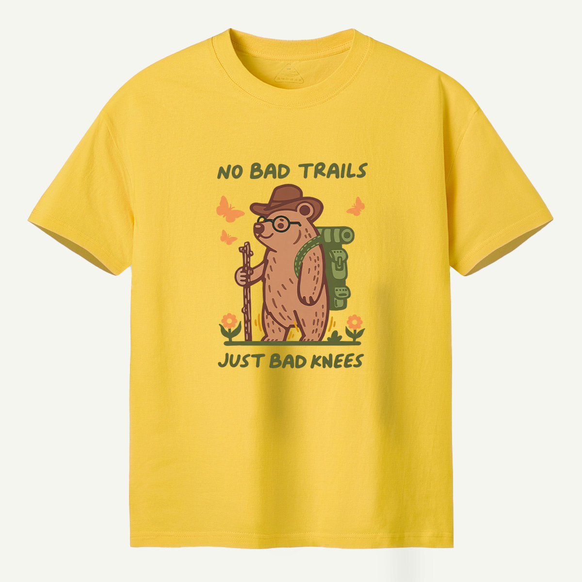 No Bad Trails Just Bad Knees Hiking Bear T-Shirt