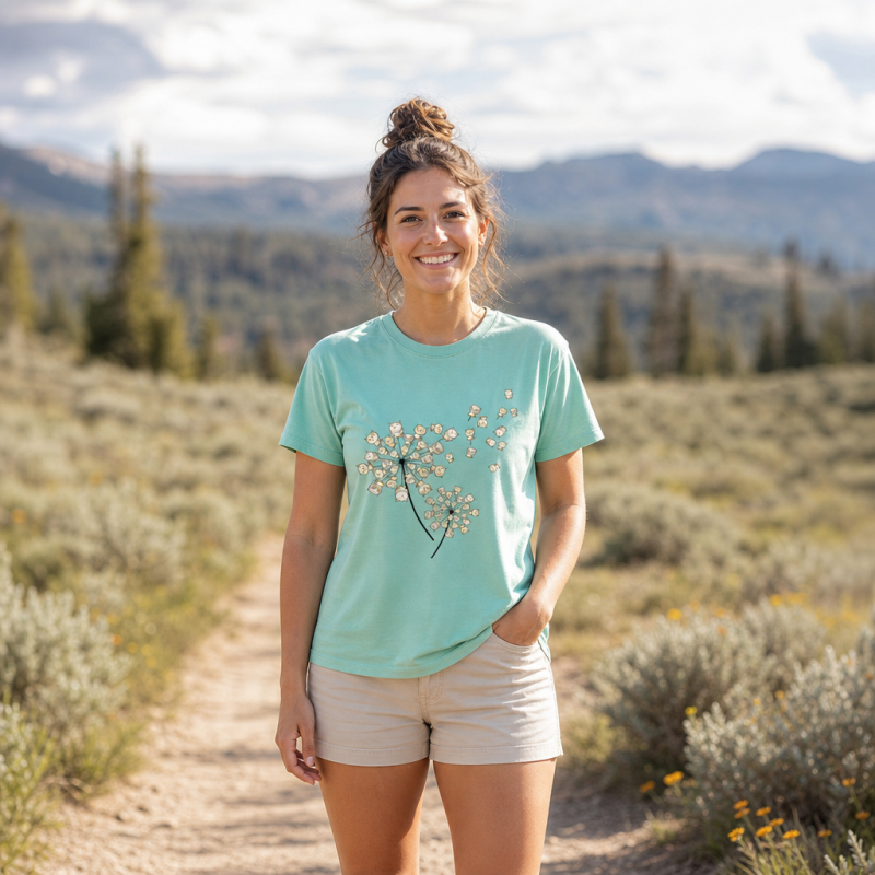 Owl Blossom Tree Dandelion Style T-Shirt