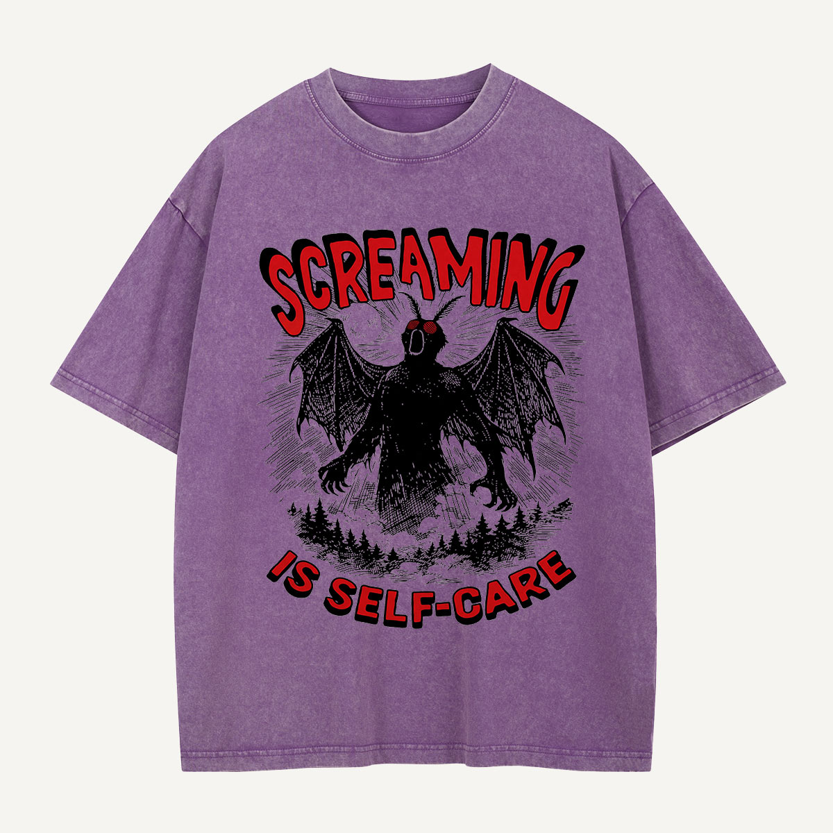 Screaming Is Self-Care Washed T-Shirt