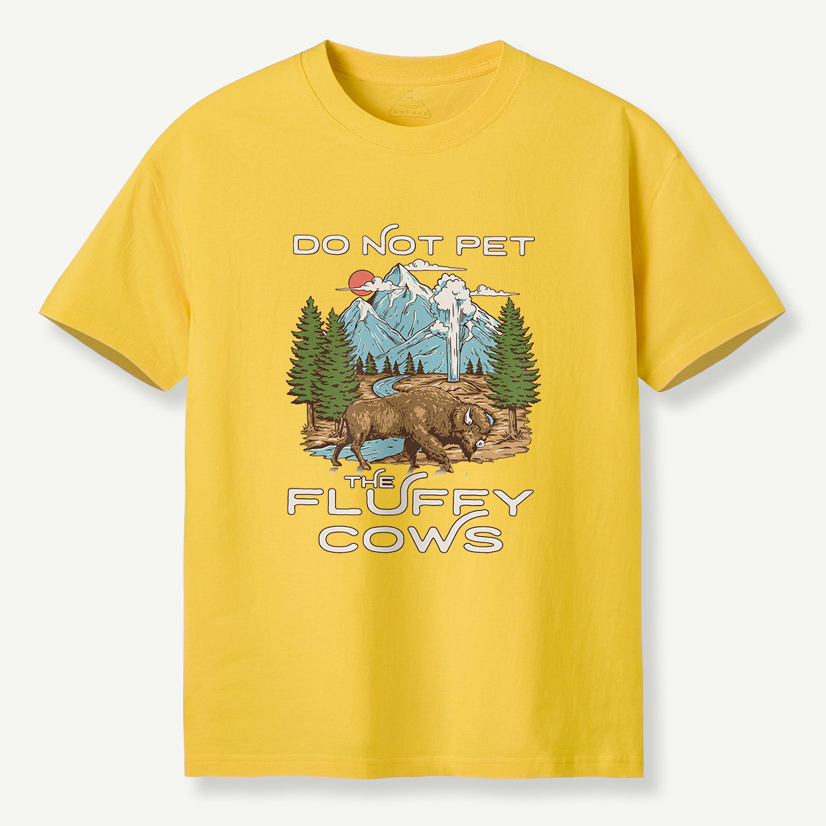 Do Not Pet the Fluffy Cows Mountain Scene T-Shirt