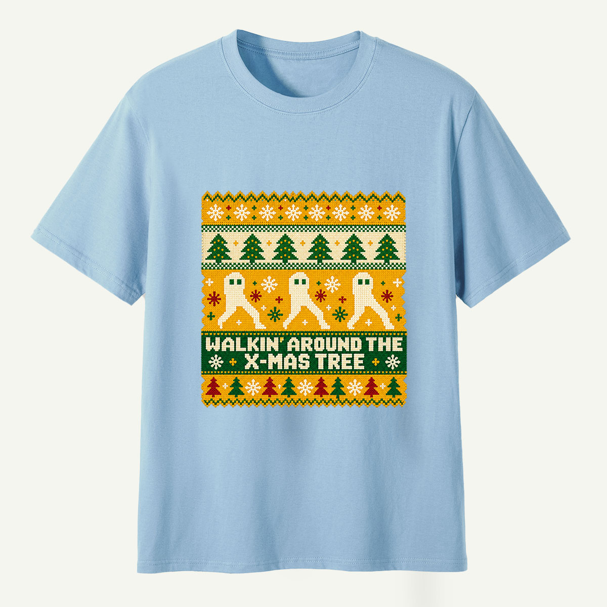 Walkin Around The Xmas Tree Ghost Christmas T-Shirt