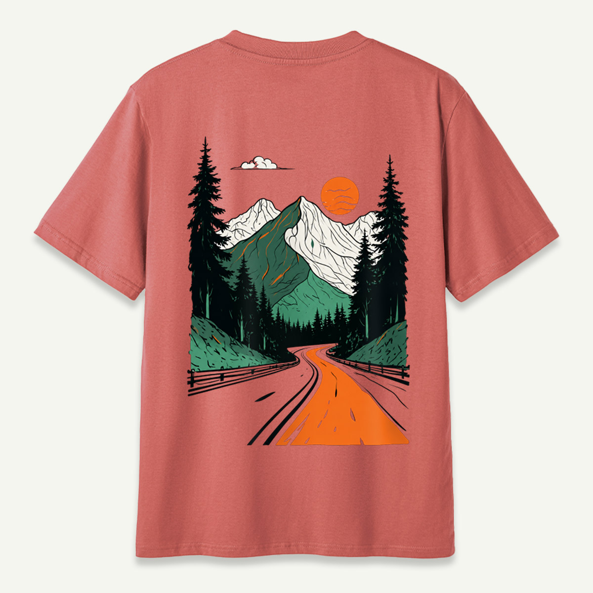 Mountain Road Sunset Wilderness Journey T-Shirt