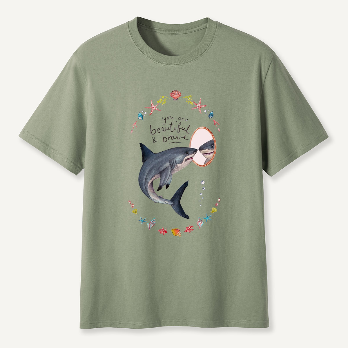Beautiful and Brave Shark T-Shirt