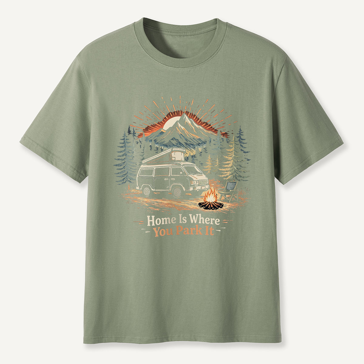 Home Is Where You Park It Camper Van Camping T-Shirt