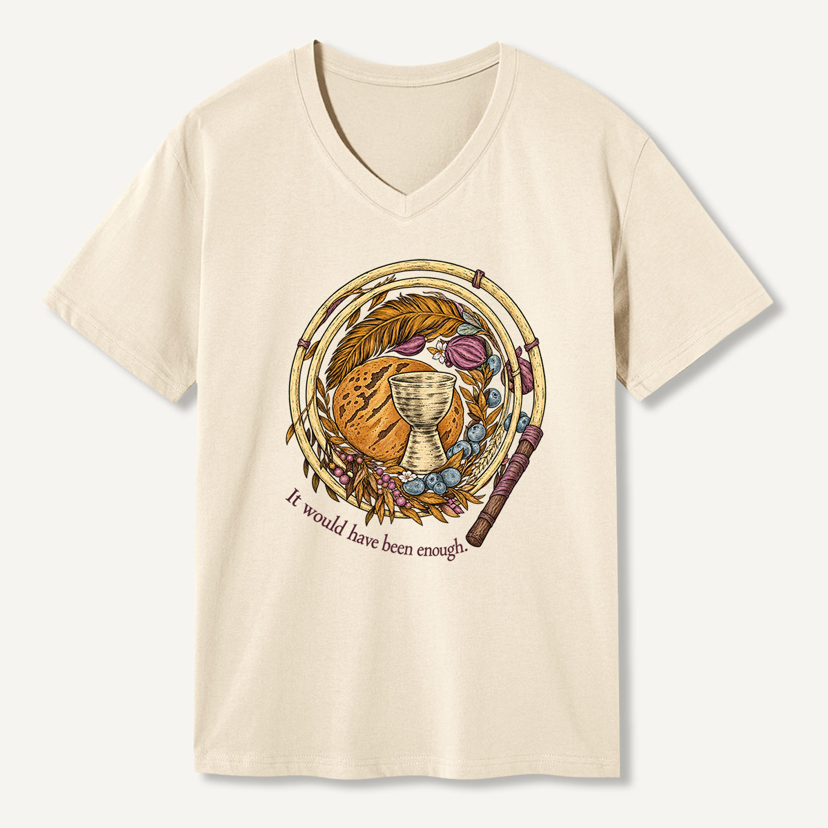 It Would Have Been Enough Communion Symbols V-neck T-Shirt