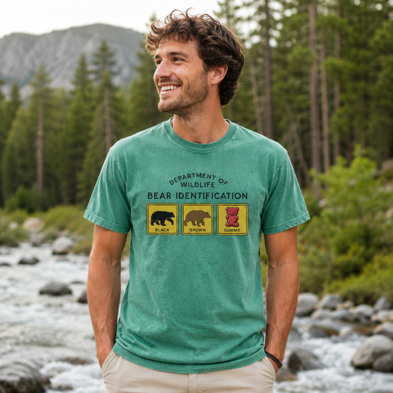 Bear Tee Cotton Classic Washed T-Shirt