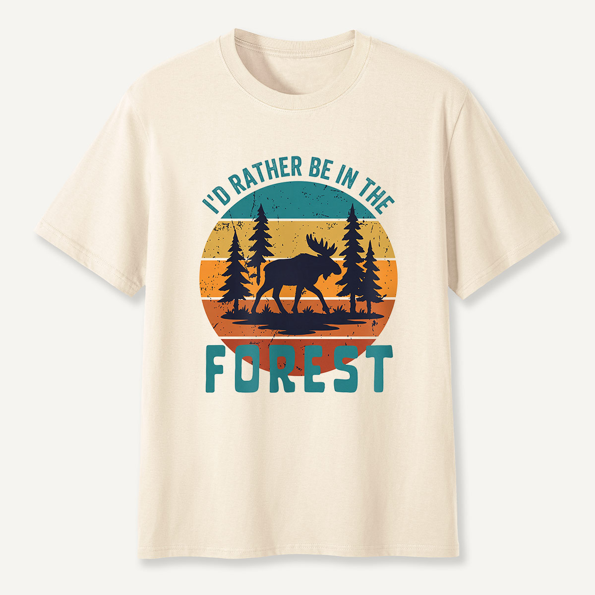 I’d Rather Be in the Forest Moose Sunset T-Shirt