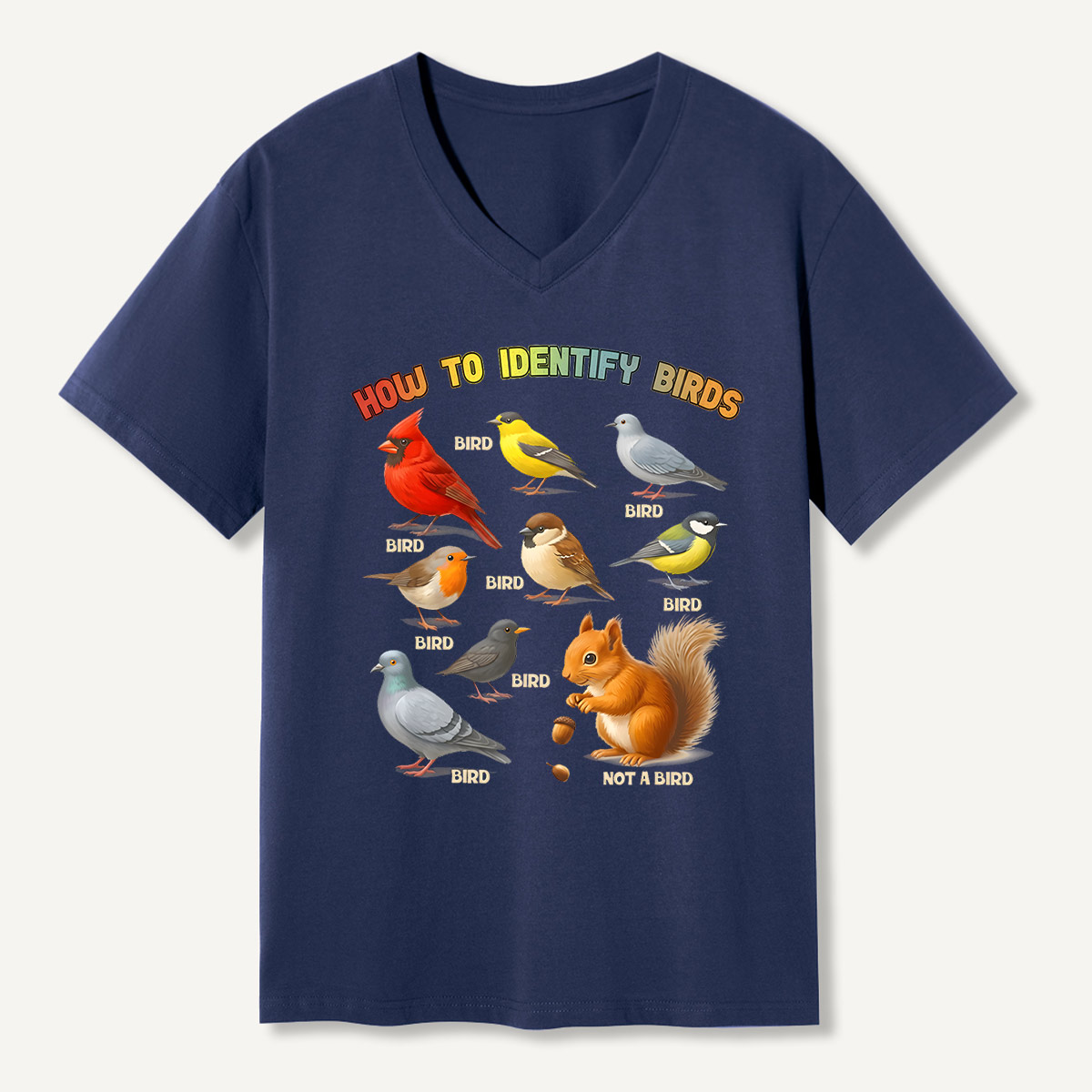 How to Identify Birds V-neck T-Shirt