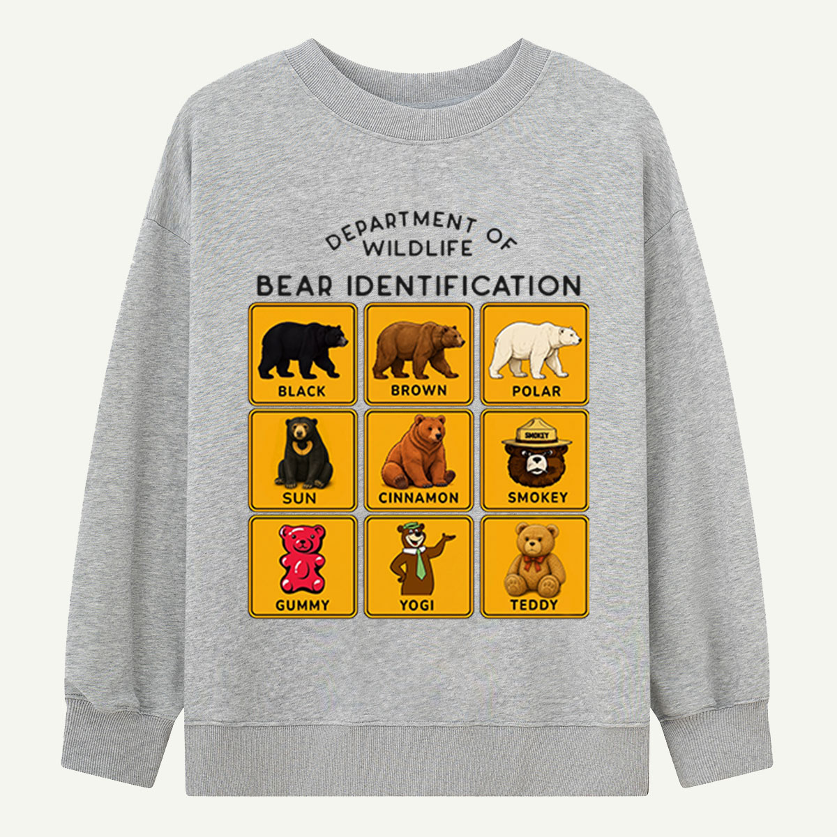 Department of Wildlife Bear Identification Sweatshirts