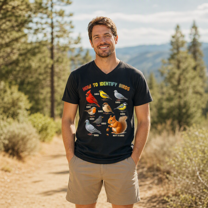 How to Identify Birds V-neck T-Shirt