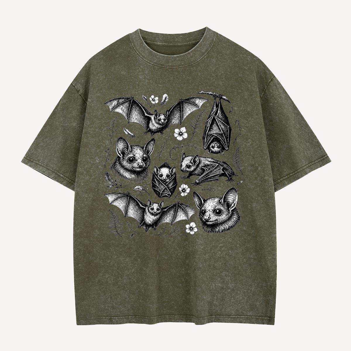 Bat Garden Roll Call Washed T-Shirt