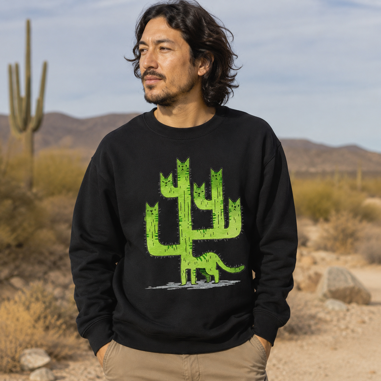 Cactus Cat Sweatshirts