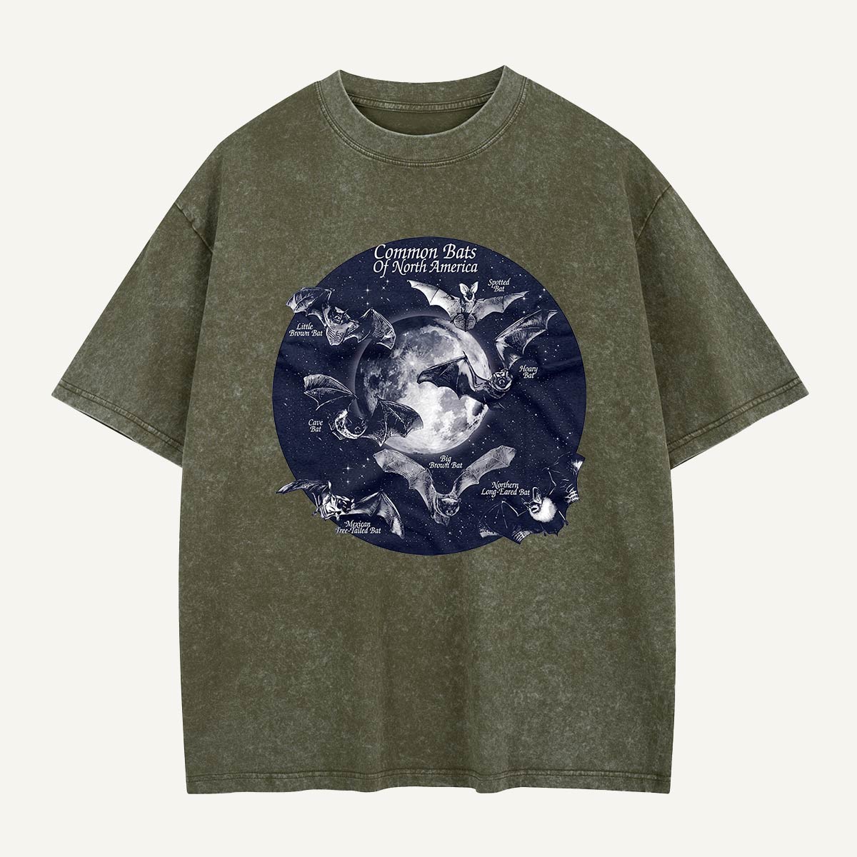 Bats of North America After Dark Washed T-Shirt