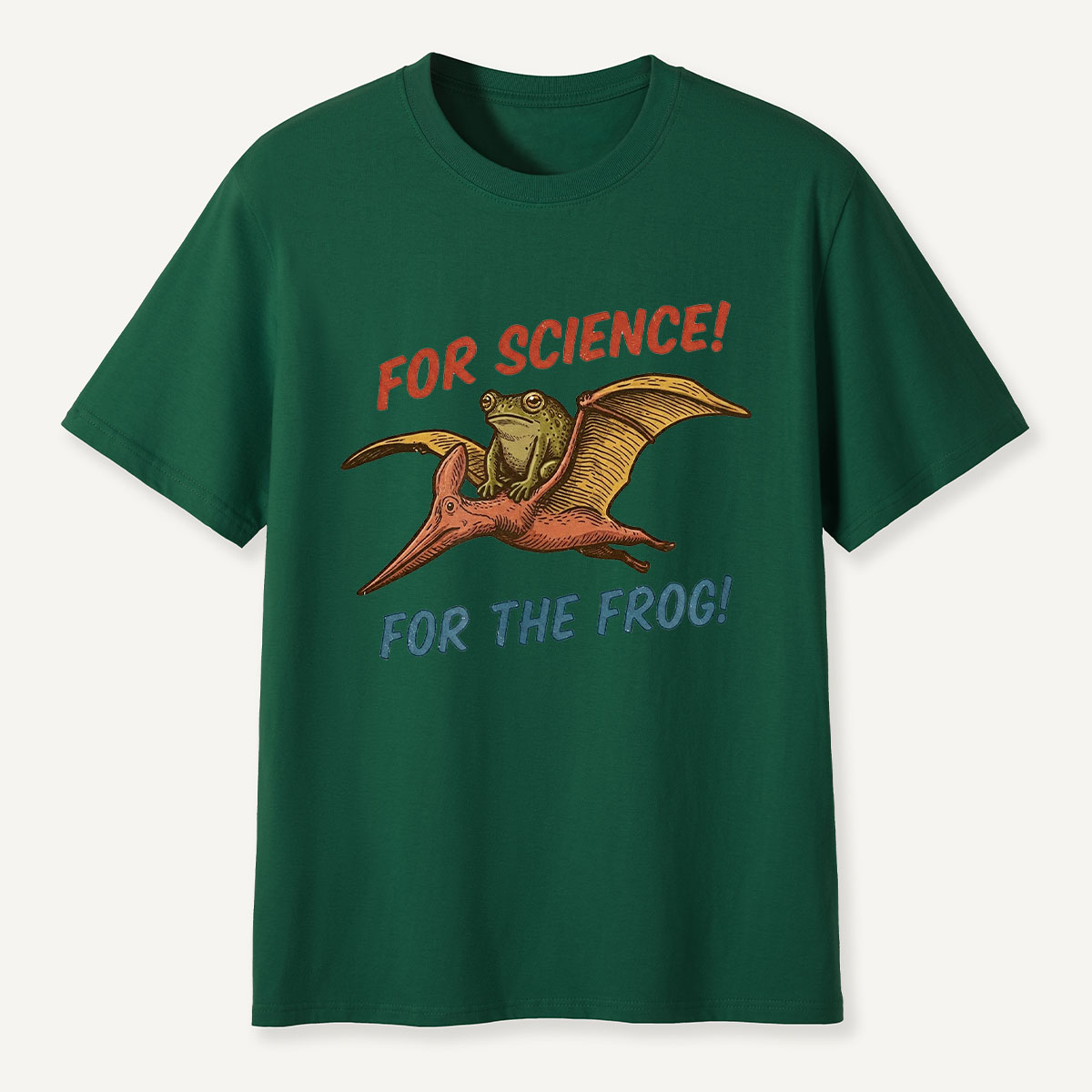 For Science Frog Riding Pterosaur T-Shirt