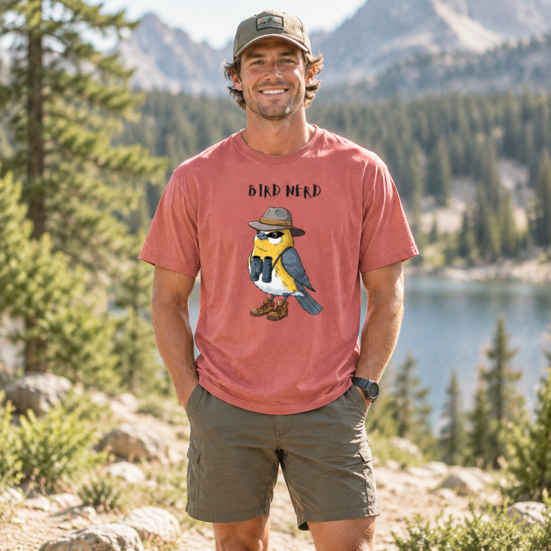 Bird Nerd Ranger Sparrow Cartoon T-Shirt