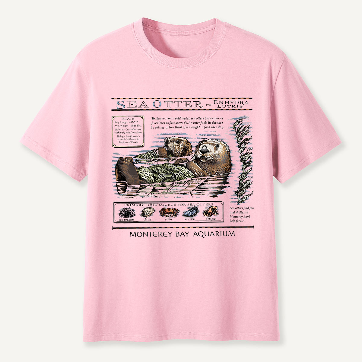 Sea Otter Monterey Bay Aquarium Educational T-Shirt