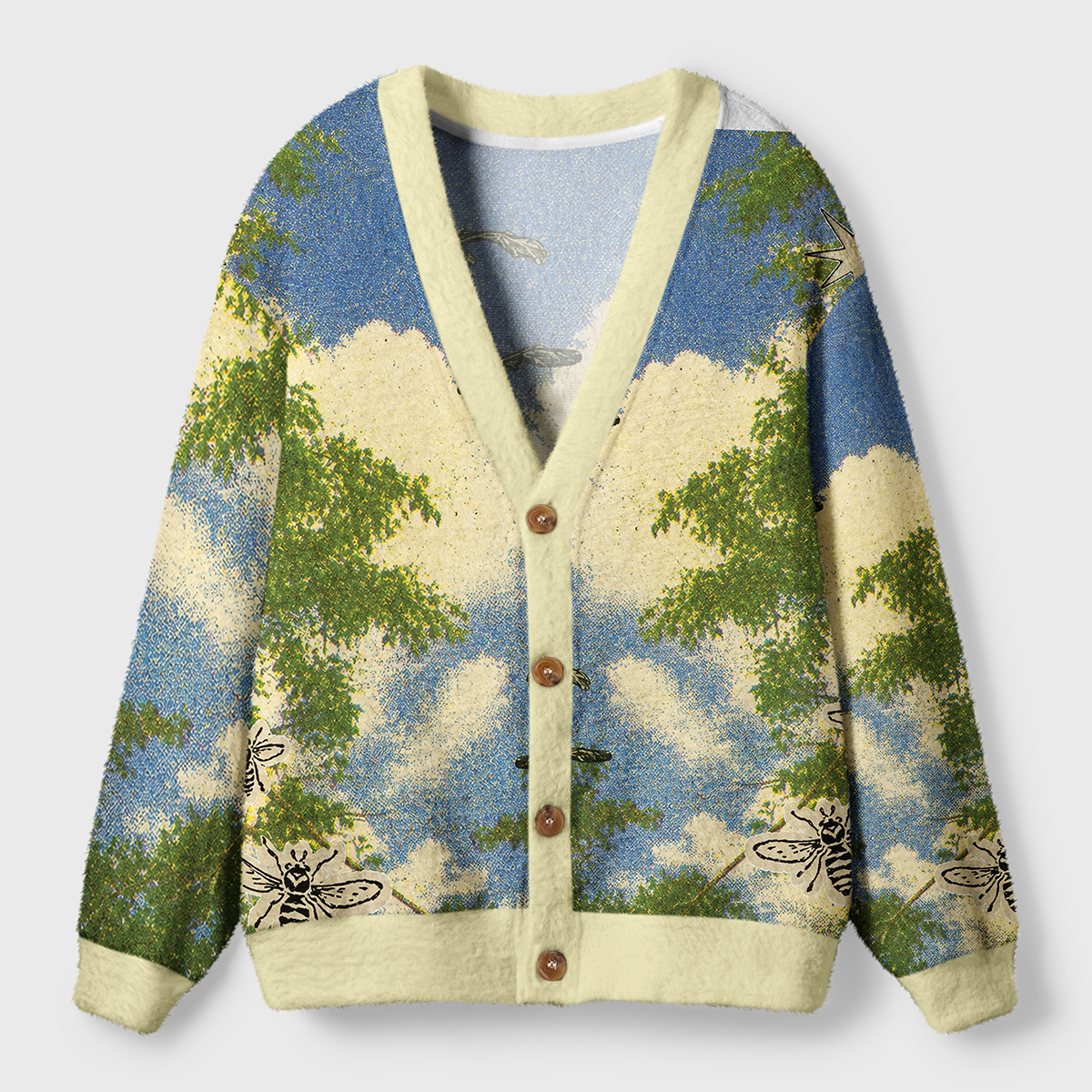 Buzzing Beneath the Treetops Ugly Cardigan Sweaters