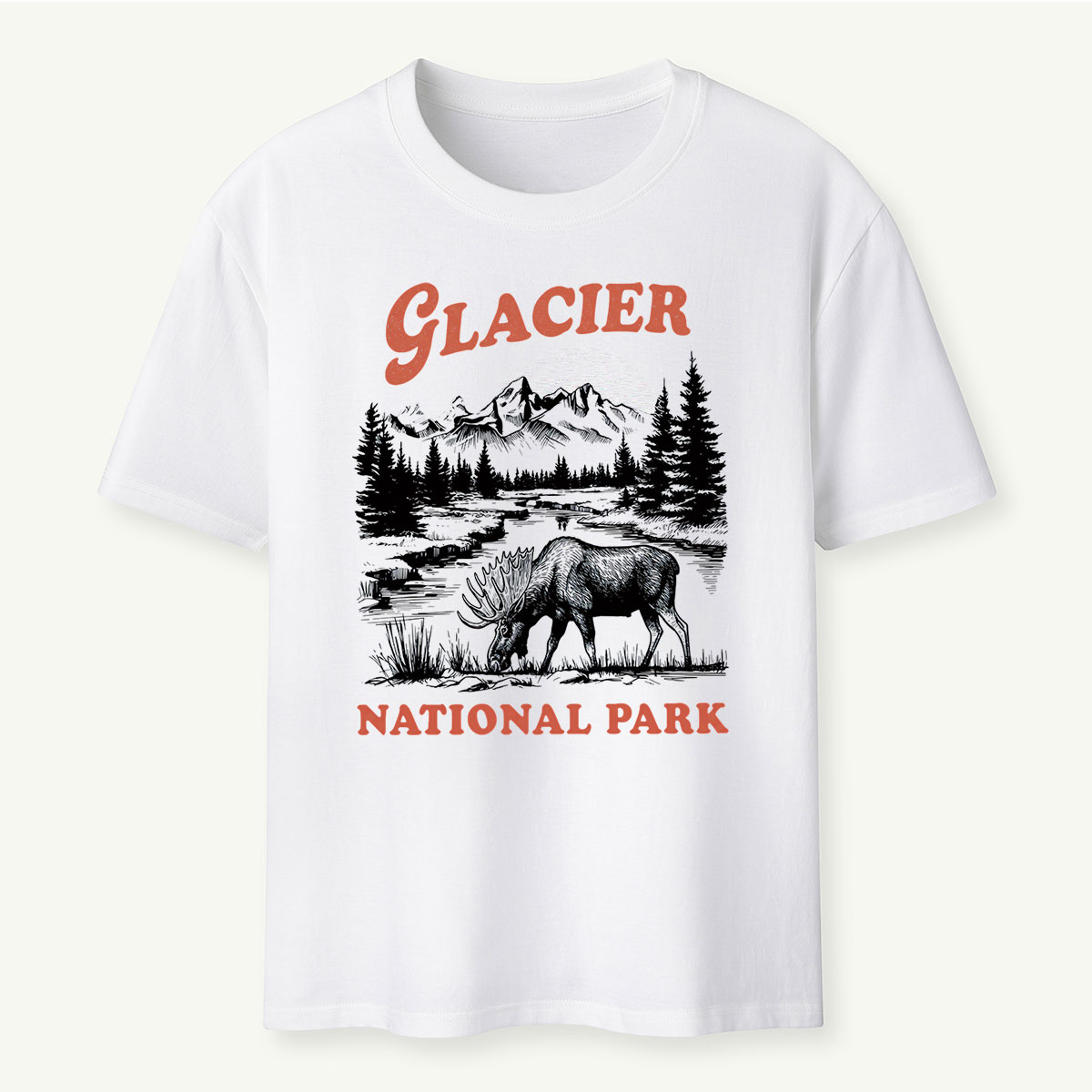 Moose Wilderness Glacier National Park T-Shirt