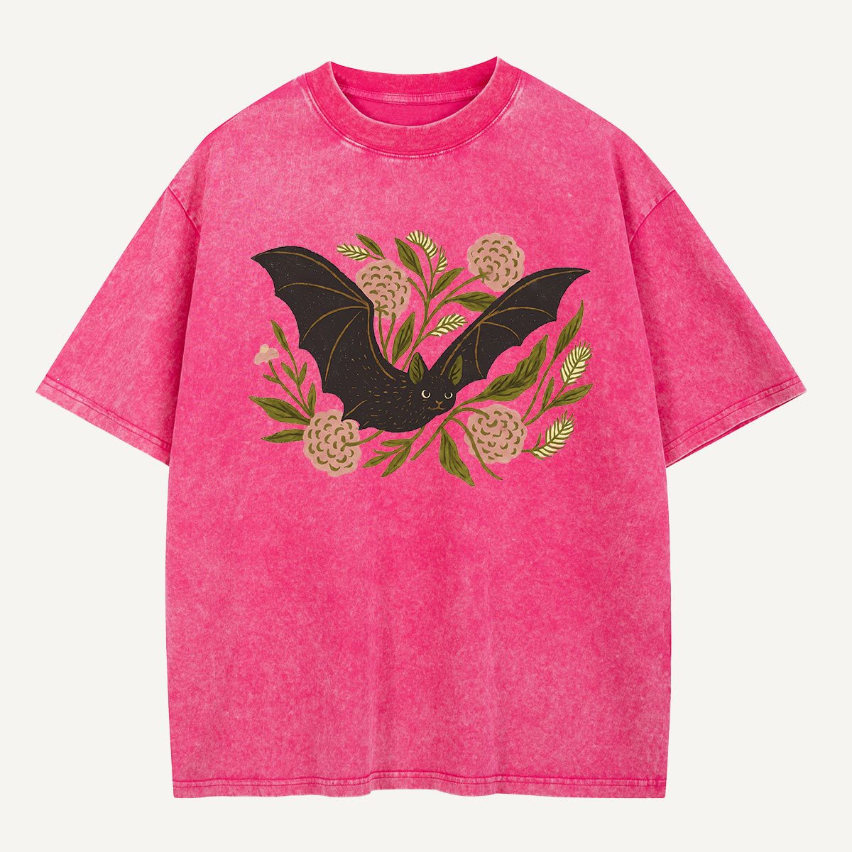 Bat in Bloom Washed T-Shirt