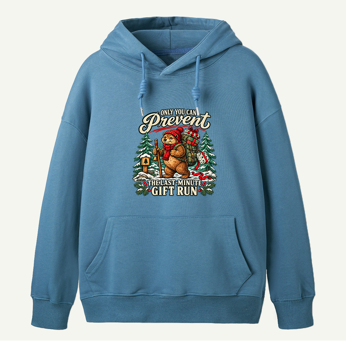 Only You Can Prevent The Last Minute Gift Run Christmas Bigfoot Hoodie