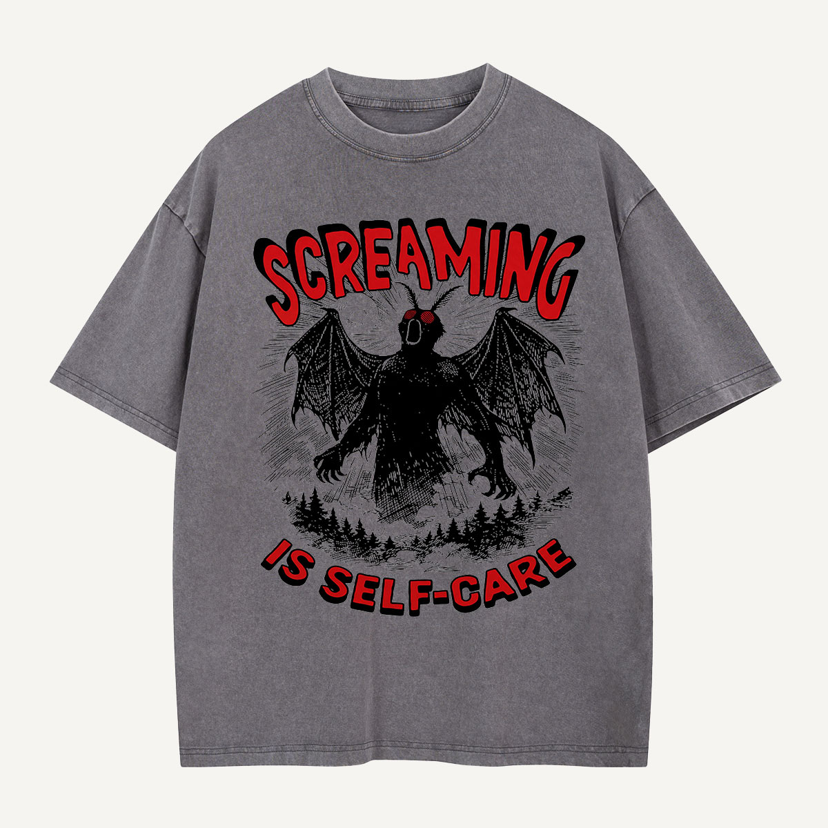 Screaming Is Self-Care Washed T-Shirt