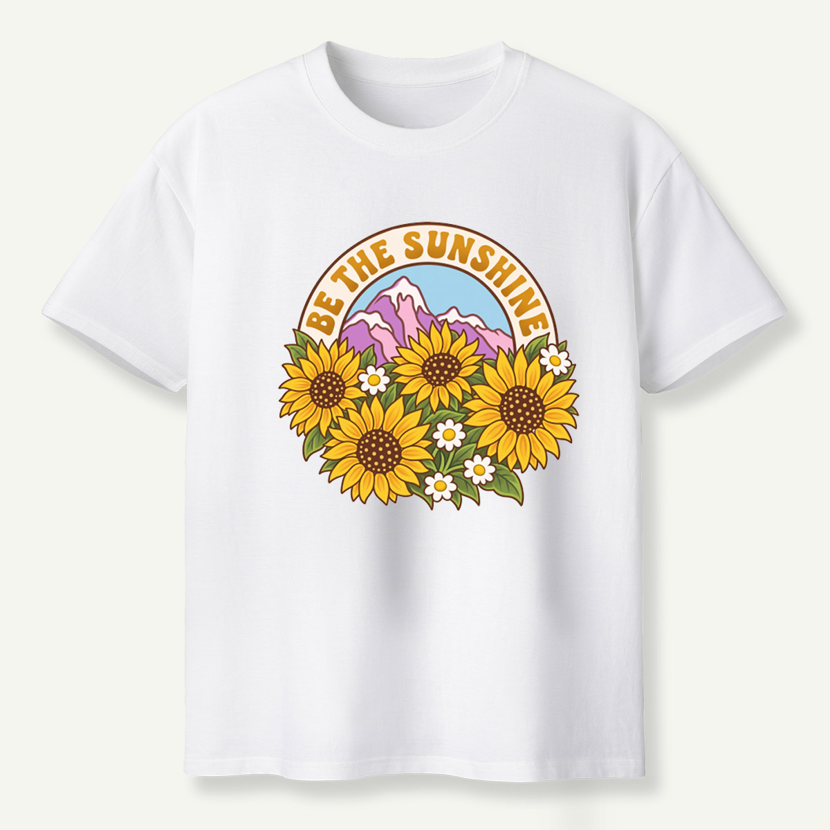Be The Sunshine Sunflower Mountains T-Shirt