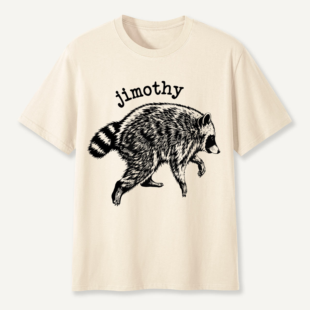 Jimothy Classic Black Line Raccoon T-Shirt