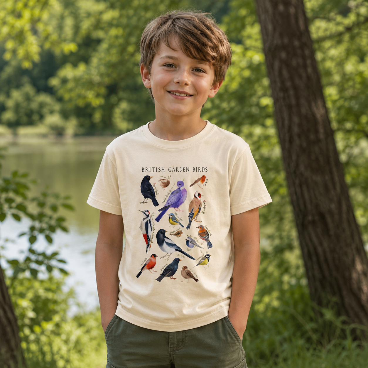 Botanical Garden Birds Wildlife Birdwatching Kids T-Shirt