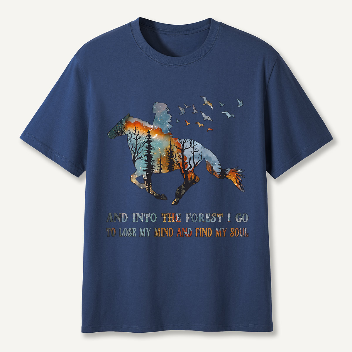 And Into the Forest I Go Horse Silhouette T-Shirt
