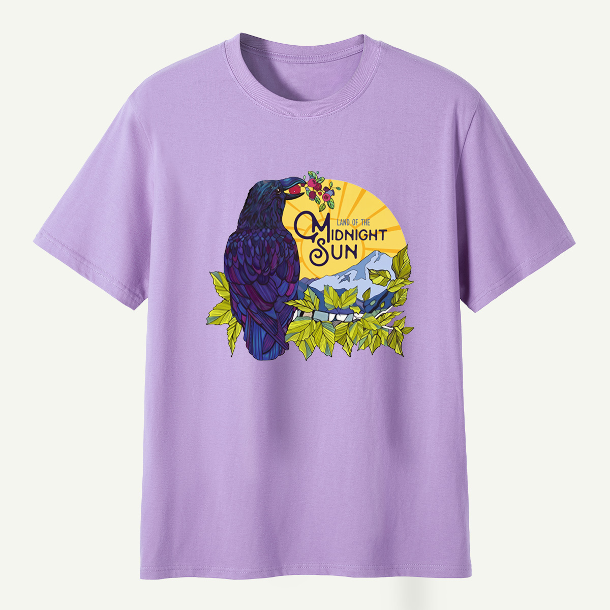 Land Of The Midnight Sun Raven Mountain Alaska Landscape T-Shirt