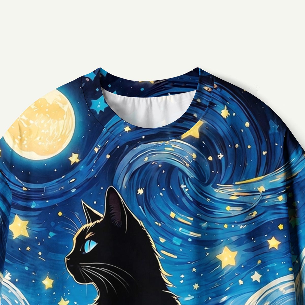 Starry Night Black Cat Premium Eco Tee