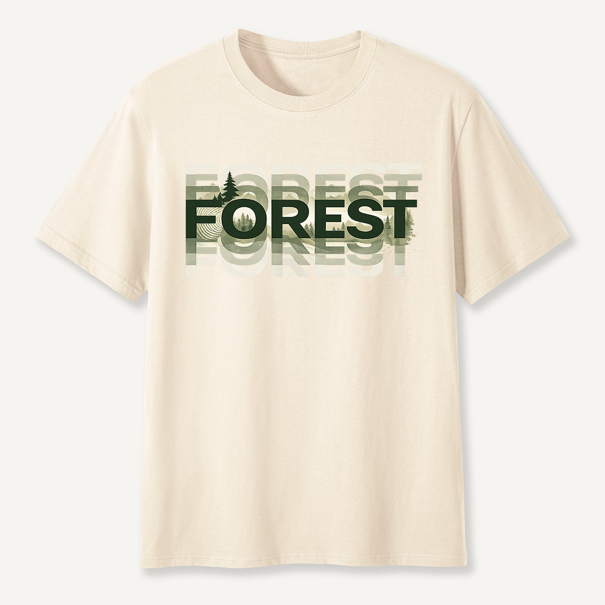 Forest Reflection Typographic T-Shirt