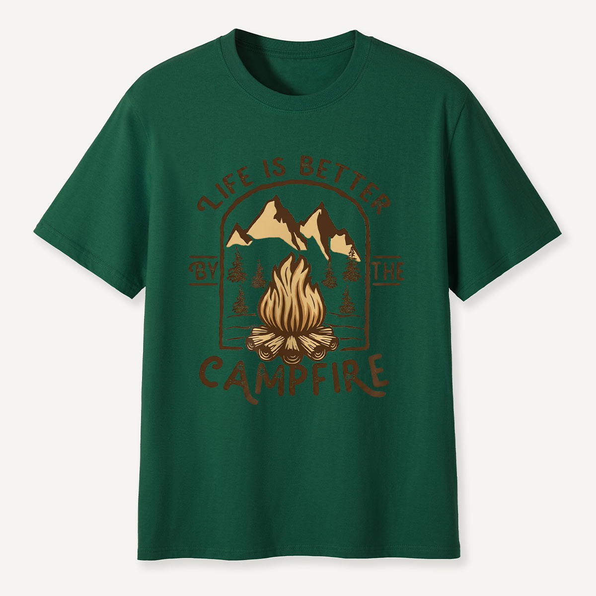 Life Is Better by the Campfire Mountain Camp T-Shirt