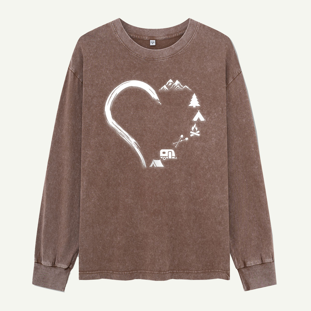 My Heart Belongs to Camping Washed Long Sleeves