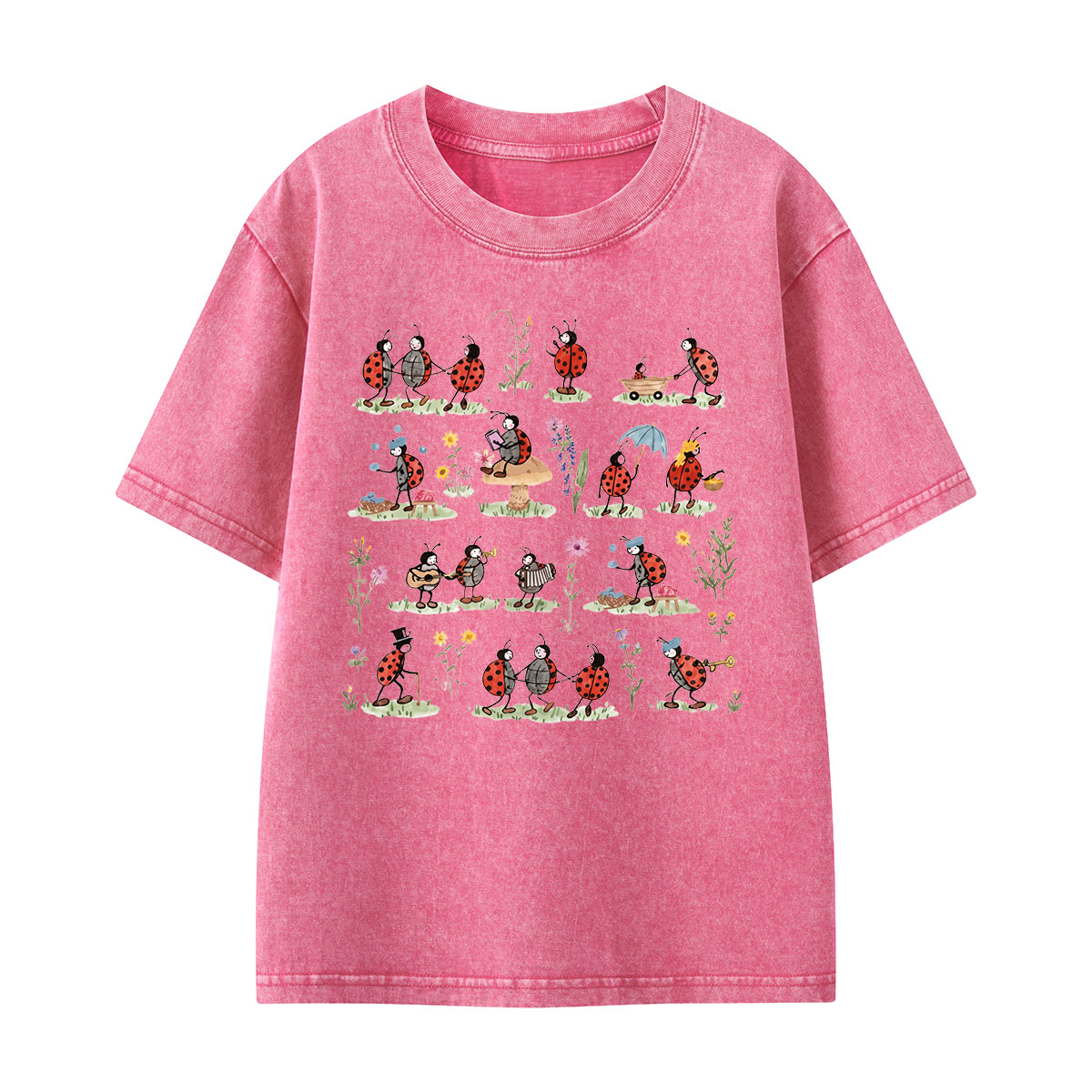 Colorful Bird Guide Kids Washed T-Shirt