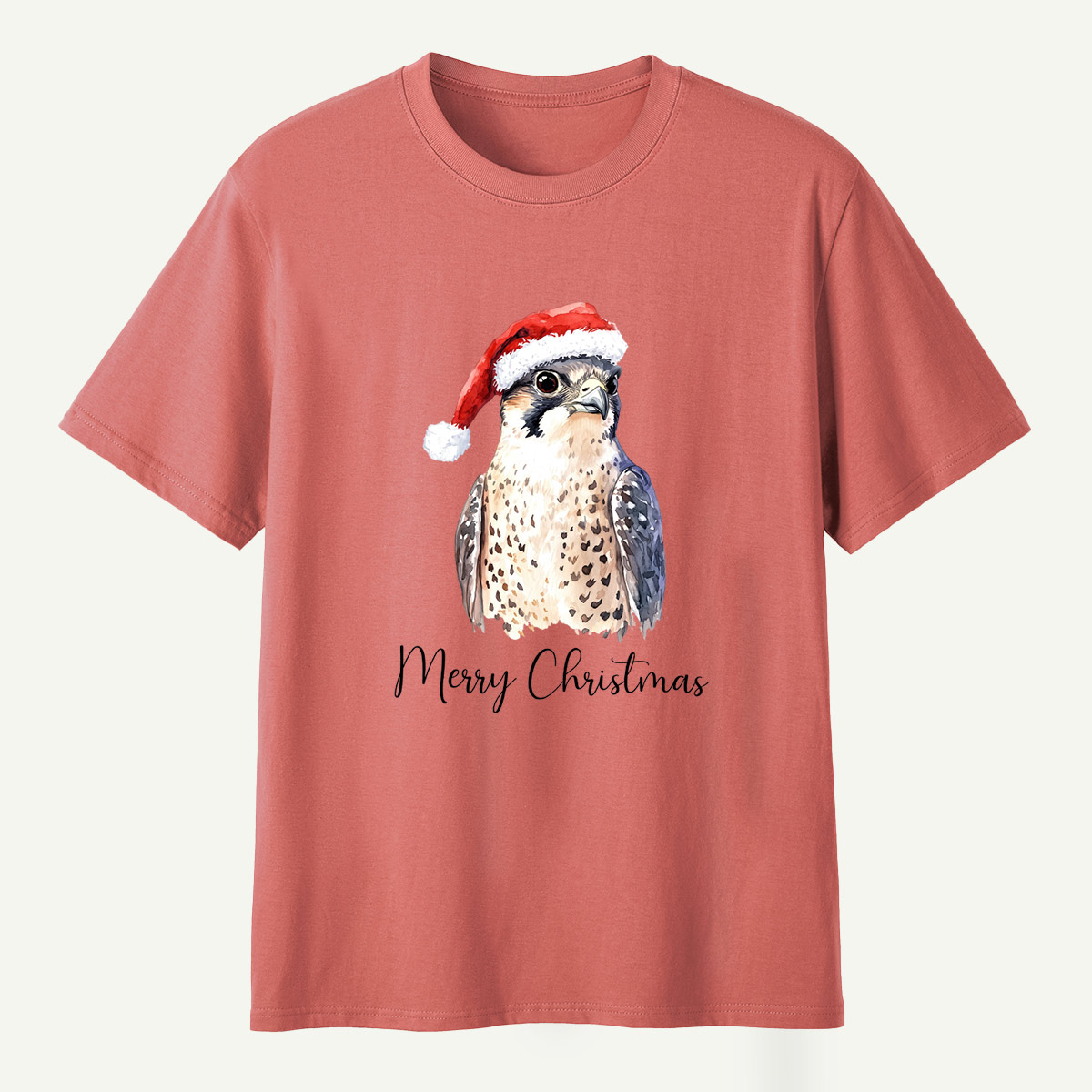 Merry Christmas Falcon Santa Hat T-Shirt