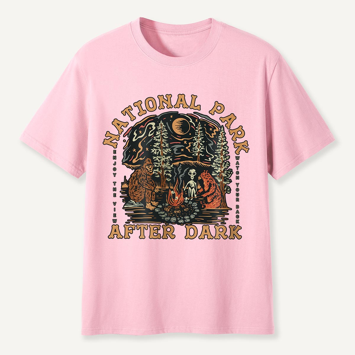National Park After Dark Campfire Night T-Shirt