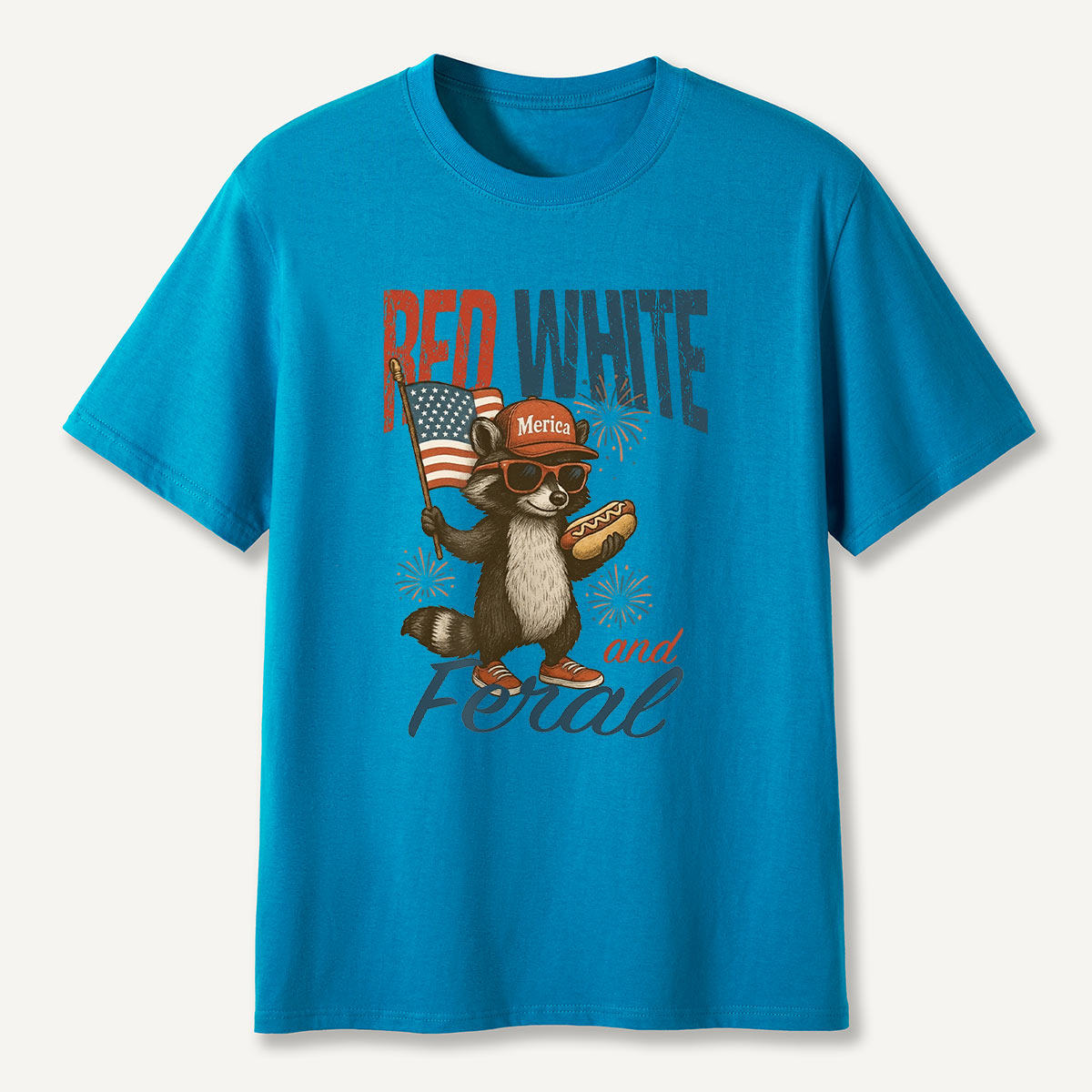 America Flag Raccoon T-Shirt