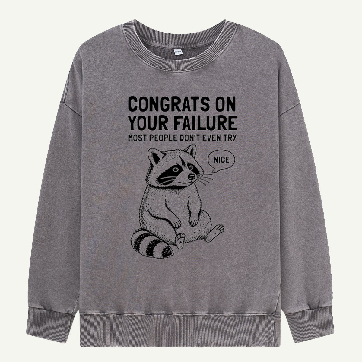 Raccoon Failure Support Club Washed Sweatshirts