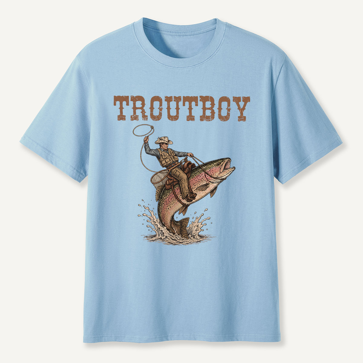Cowboy Riding Trout T-Shirt