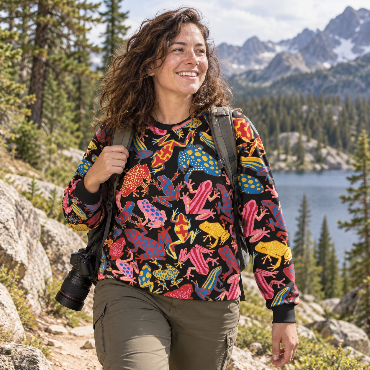 Colorful Woodland Creatures Pattern Premium Pure Cotton Long Sleeves