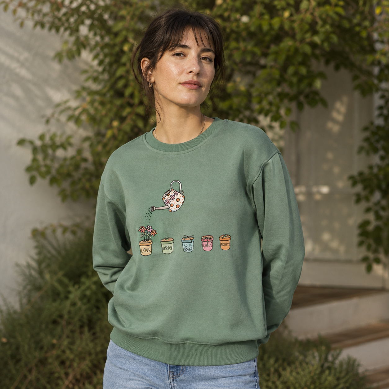 Watering Emotions Plant Pots Sweatshirts