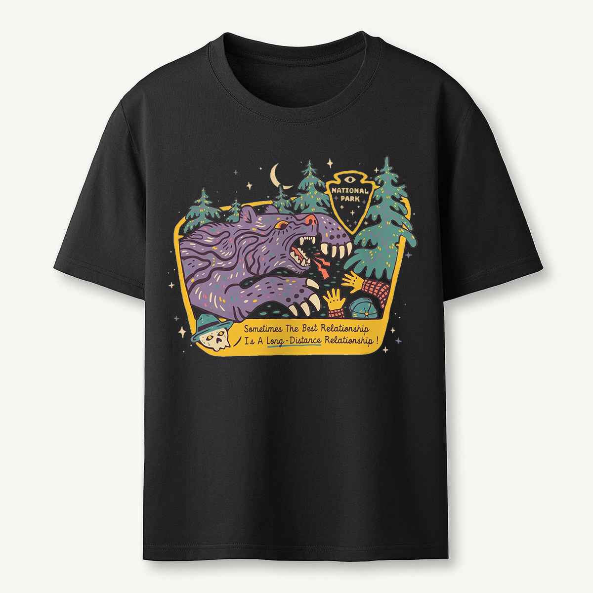 Vintage Bear Forest Nation Park After Dark T-Shirt
