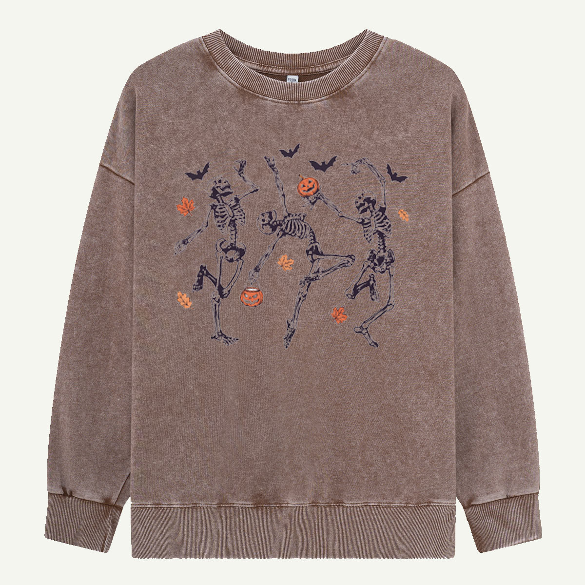 Dancing Skeletons Leaves Washed Sweatshirts