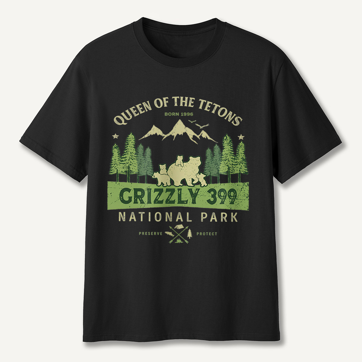 Legend of the Tetons Grizzly 399 National Park T-Shirt