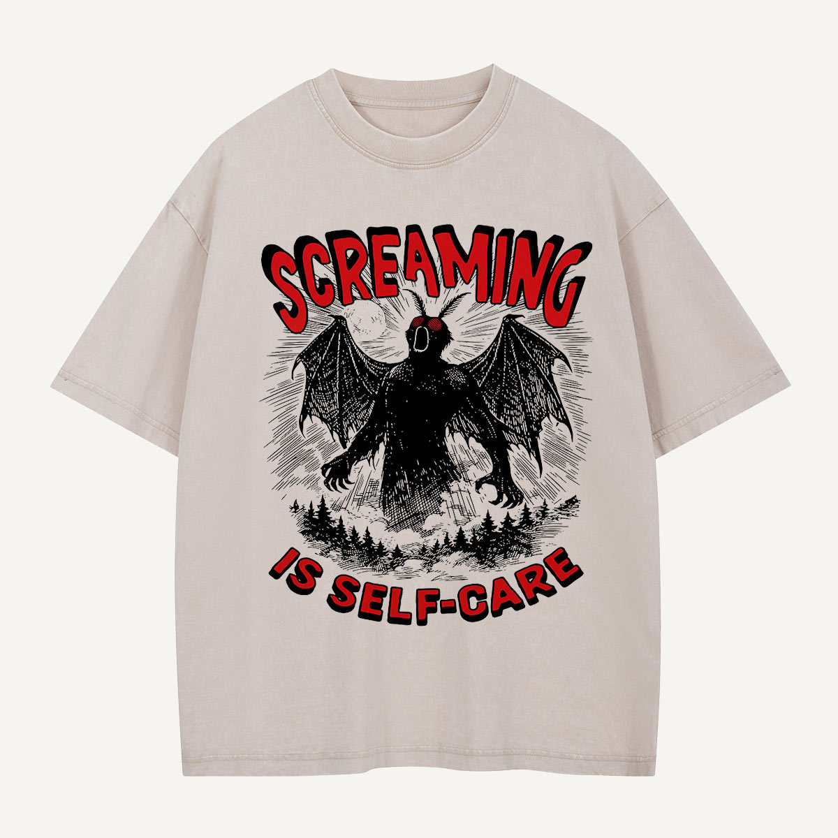 Screaming Is Self-Care Washed T-Shirt