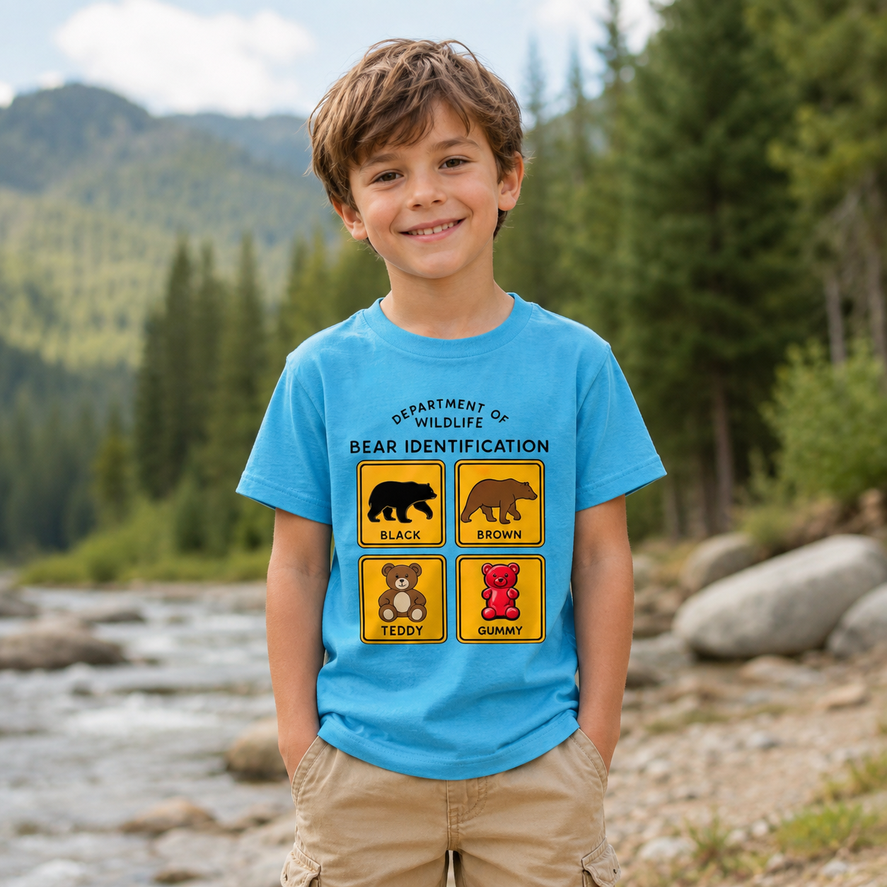 Department of Wildlife Bear Identification Kids T-Shirt